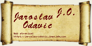 Jaroslav Odavić vizit kartica
